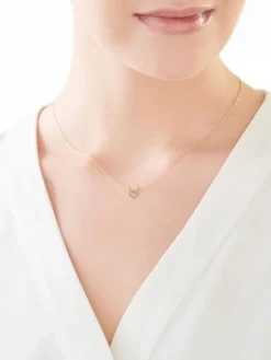 Złoty naszyjnik, ankier - serce