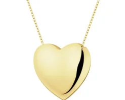 Złoty naszyjnik, ankier - serce
