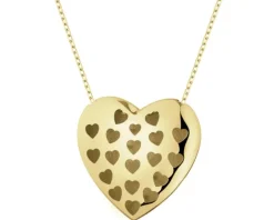 Złoty naszyjnik, ankier - serce