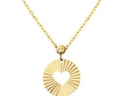 Złoty naszyjnik, ankier - serce