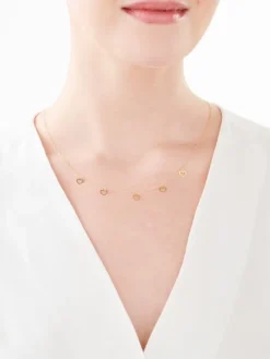 Złoty naszyjnik, ankier - serca