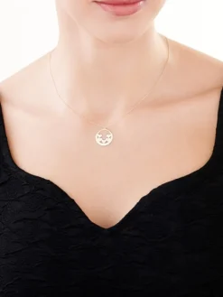 Złoty naszyjnik, ankier - serca