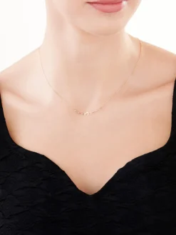 Złoty naszyjnik, ankier - serca, nieskończoność