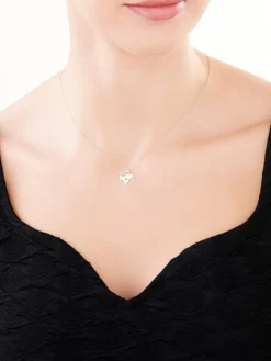 Złoty naszyjnik, ankier - serca