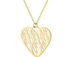 Złoty naszyjnik, ankier - serce