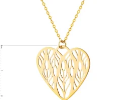 Złoty naszyjnik, ankier - serce