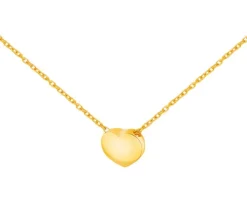 Złoty naszyjnik, ankier - serce