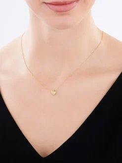 Złoty naszyjnik, ankier - serce