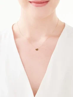 Złoty naszyjnik, ankier - serce