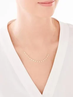 Złoty naszyjnik, ankier - serca