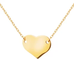 Złoty naszyjnik, ankier - serce