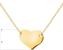 Złoty naszyjnik, ankier - serce