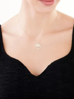 Złoty naszyjnik, ankier - Słońce