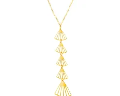 Złoty naszyjnik, ankier - wachlarze