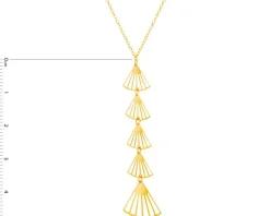 Złoty naszyjnik, ankier - wachlarze