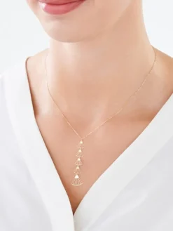 Złoty naszyjnik, ankier - wachlarze