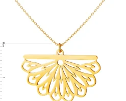 Złoty naszyjnik, ankier  - wachlarz