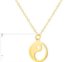 Złoty naszyjnik, ankier - yin yang