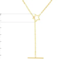 Złoty naszyjnik, blaszka - gwiazda