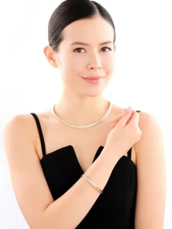 Złoty naszyjnik elastyczny