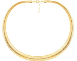 Złoty naszyjnik elastyczny z zapięciem