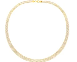 Złoty naszyjnik elastyczny z zapięciem