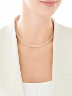 Złoty naszyjnik elastyczny z zapięciem