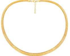 Złoty naszyjnik elastyczny z zapięciem