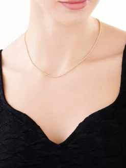 Złoty naszyjnik, kulka diamentowana