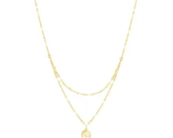 Złoty naszyjnik, skręcone blaszki - drzewko