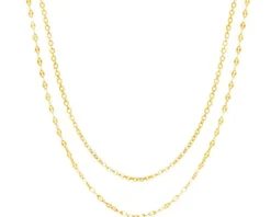 Złoty naszyjnik, skręcone blaszki, ankier