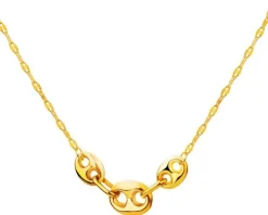 Złoty naszyjnik, skręcone blaszki