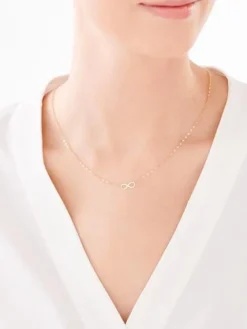 Złoty naszyjnik, skręcone blaszki - nieskończoność