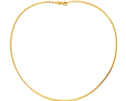 Złoty naszyjnik sztywny z zapięciem