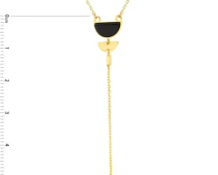 Złoty naszyjnik z agatem
