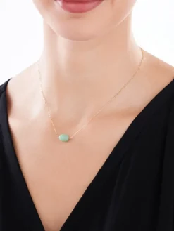 Złoty naszyjnik z awenturynem, ankier