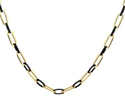 Złoty naszyjnik z ceramiką - paper clip