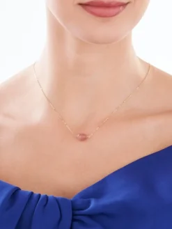 Złoty naszyjnik z chalcedonem, ankier