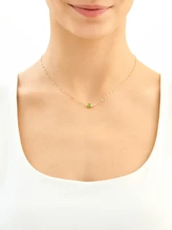 Złoty naszyjnik z cyrkonią