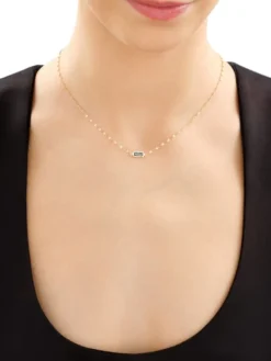 Złoty naszyjnik z cyrkonią