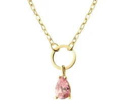 Złoty naszyjnik z cyrkonią