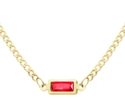 Złoty naszyjnik z cyrkonią