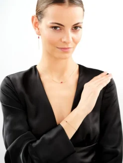 Złoty naszyjnik z cyrkonią