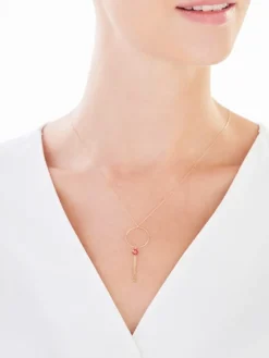 Złoty naszyjnik z cyrkonią