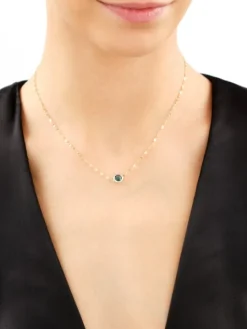 Złoty naszyjnik z cyrkonią