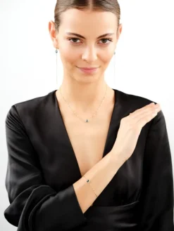 Złoty naszyjnik z cyrkonią