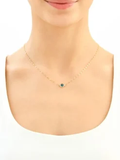 Złoty naszyjnik z cyrkonią