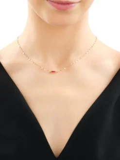 Złoty naszyjnik z cyrkonią