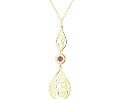 Złoty naszyjnik z cyrkonią