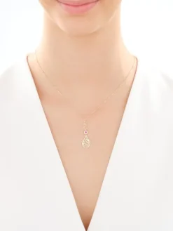 Złoty naszyjnik z cyrkonią